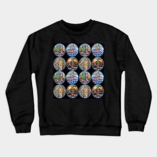 mini pictures of boats and lighthouses in ink and paint Crewneck Sweatshirt